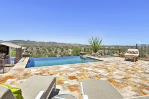 Image of Infinity Pool and Outdoor Kitchen Luxe Phoenix Home