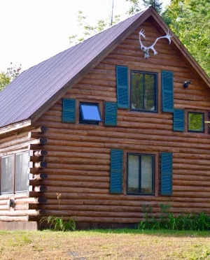 Image of VT Log Cabin,NEK,St. J,Snowmobiling, East Burke, Mountain Bike,Pond View