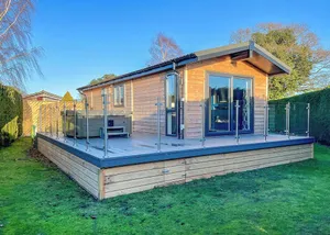 Image of New for 2022. Fabulous one bedroom lodge with super king-size bed.