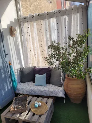 Image of T2 apartment with south-facing terrace