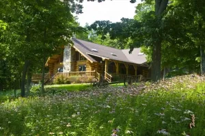 Image of The Honey Dew Log Lodge in Egg Harbor Door County Wisconsin
