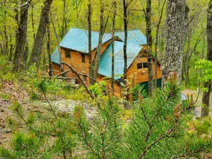 Image of Potomac Cabin: Riverfront, 7 acres, sleeps 14, hot tub, Starlink