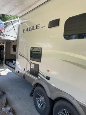 Image of Base of WSU campus New RV next to The Lumberyard