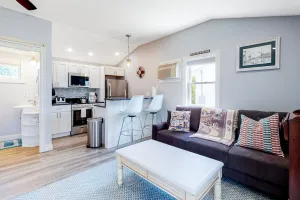 Image of In-town cottage near the beach with marsh view, AC, saltwater pool, & hot tub