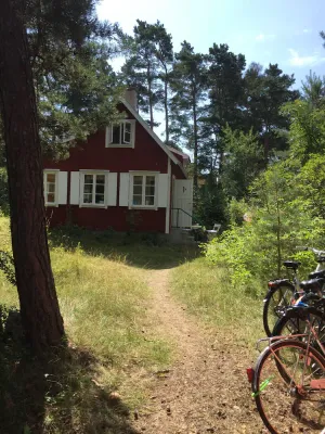 Image of Beachfront classic summer cottage for the family in Ahus. Ideal for families with children