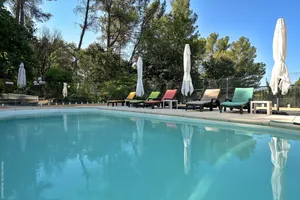 Image of Large studio with terrace and pool view