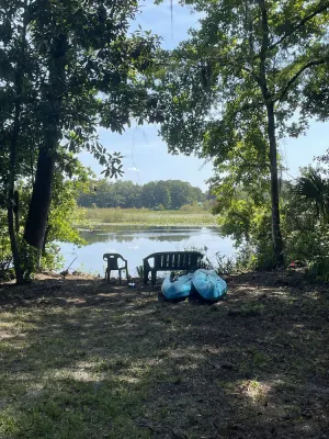 Image of Waterfront Retreat with Kayaks