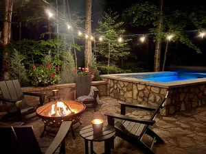 Image of NEW ADIRONDACK LUXURY CABIN WITH YEAR-ROUND HEATED PLUNGE POOL