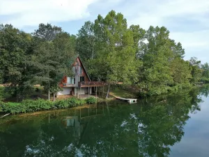 Image of A-frame Lakefront Cabin near Spring River