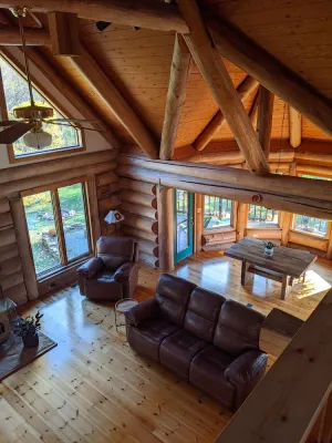Image of Beautiful log home on the Olentangy River