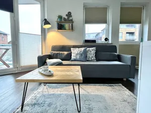 Image of central apartment at Husum harbor with balcony