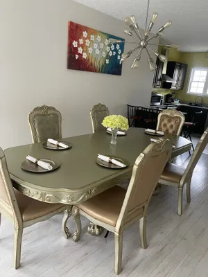Image of It’s  new home located in a quiet location with brand new furniture in.