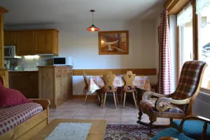 Image of 300m from resort center, 3rd floor, view ski slopes, balcony, tv, 49m², Le Grand Bornand