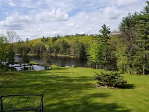 Image of Lakefront on 31 acres, Kayaks, boat, Hiking, Fishing, Paradise for kids and pets