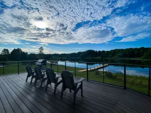Image of Relaxing lodge on Cheboygan river with 2 docks! Only 20 Minutes to Mackinaw!