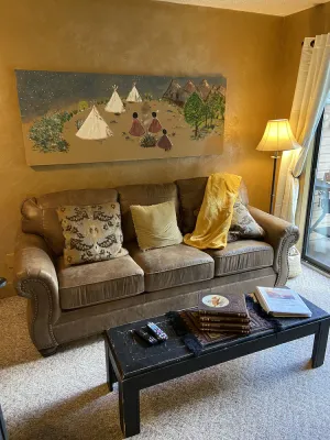 Image of Cozy Condo: One bedroom condo w\/ indoor fireplace