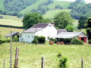 Image of Farm cottage at the foot of the mountain.