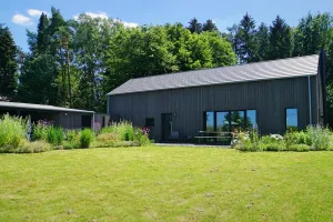 Image of Design home with large fenced natural garden & fireplace