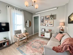 Image of Sunny+Serene Dwntwn Apt w\/ Gorgeous River Views!