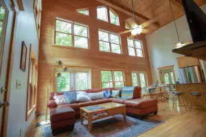 Image of New! Colorful, Light-Filled Cabin in Ellijay w\/Fire Pit