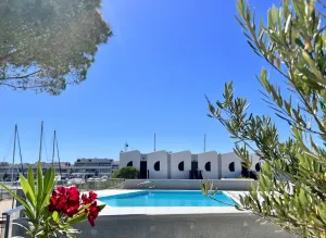 Image of Marina between land and sea with swimming pool