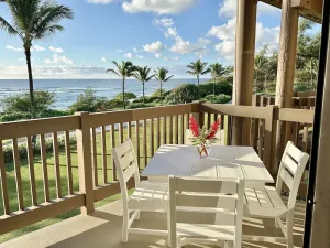 Image of Oceanfront, Ocean-View, Steps to Beach, Kaha Lani Resort #221, Wailua Golf