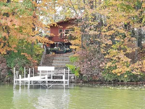 Image of Poskin Lake Getaway Cabin Lakefront access and beautiful sunrise