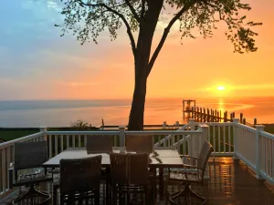 Image of Beachfront home. 3+bedrooms & 2 baths. Steps from Colt State Park\/Bristol Beach