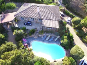 Image of quiet house with swimming-pool with nice view on the sea and moutain
