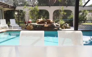 Image of Beach-House, wonderful elec. heated Pool with a Natural Waterfall, Jacuzzi, Wifi