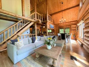 Image of Beautiful Log Cabin Retreat on 6 Acres of Forest Only 10 Minutes to Lake Geneva.