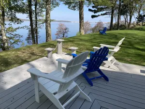 Image of Stunning view of Hamlin Lake, w\/ deck, fire-pit, screened in porch. Sleeps 6.