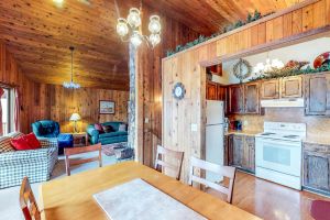 Image of Cozy cabin with wood stove, WiFi, cable, and a foosball table