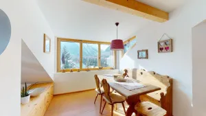 Image of Renovated small loft furnished in alpine style perfect for couples or families.
