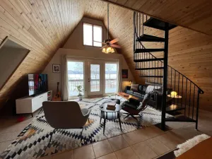 Image of Waterfront A-Frame w\/ Perfect View of Lake Pepin!