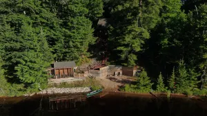 Image of Waterfront Cedar Cabin Complete with Sauna