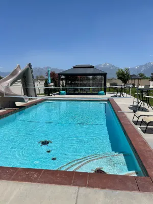 Image of Heated outdoor pool open April 9. Hot tub, stunning view, 5 star, clean, quiet