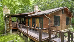 Image of Smoky View: Beautiful Cabin with Woodsy Feel and Great View