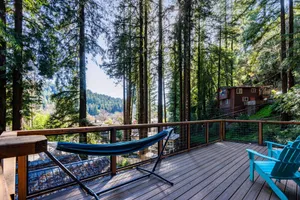 Image of Peaceful Redwood Hideaway - Hot Tub, Hammock, Walk to Russian River and Downtown