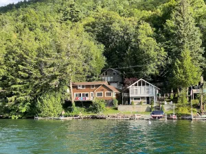 Image of Breathtaking views from charming lakefront home on  beautiful Lake George