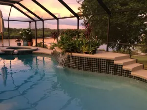 Image of 3 acres private 4 bed, 4 bath ranch, unusually huge lanai, heated pool, grill!