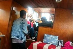 Image of Sleeping on a motor Yacht