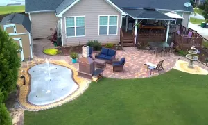 Image of Spacious suite with fenced back yard, deck, gas grill, fireplaces and splash pad