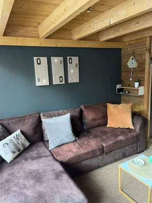 Image of 2 bedroom apt, balcony facing Mont Blanc, very close to village & GM ski lift
