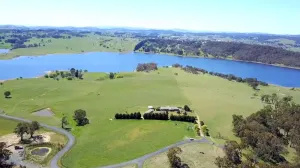 Image of Luxury 5BR Lakefront Homestead — 55 Acres, Sandy Beach, Firepit