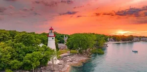 Image of Relax on beautiful Catabwa, Lake Erie in West Harbor