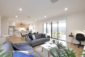 Image of FEEL HAPPY & AT HOME HERE. No stairs. Modern designer space. Ducted A\/C. Double garage.