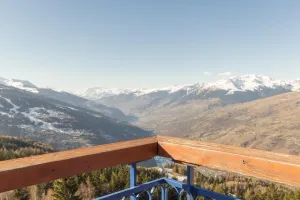 Image of 50m from resort center, 10th floor, view mountain, balcony, tv, 17m², Les Arcs