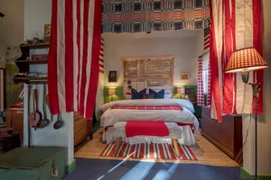Image of Historic 1900s Ship Smith Cottage... A Patriotic New England Inspiration!