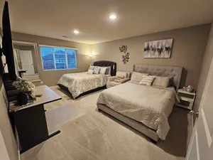 Image of Cheerful Bedroom in Relaxed Home